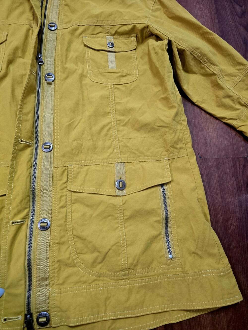 Kuhl Rekon Mustard Jacket Full Zip Hooded Utility Military Moisture-Wick Shacket - Picture 12 of 15